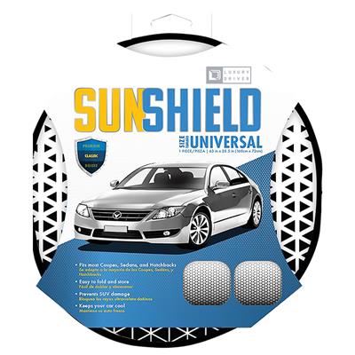 Luxury Driver Sun Shield Classic Twist Black & White Vibes - Universal