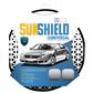 Luxury Driver Sun Shield Classic Twist Black & White Vibes - Universal